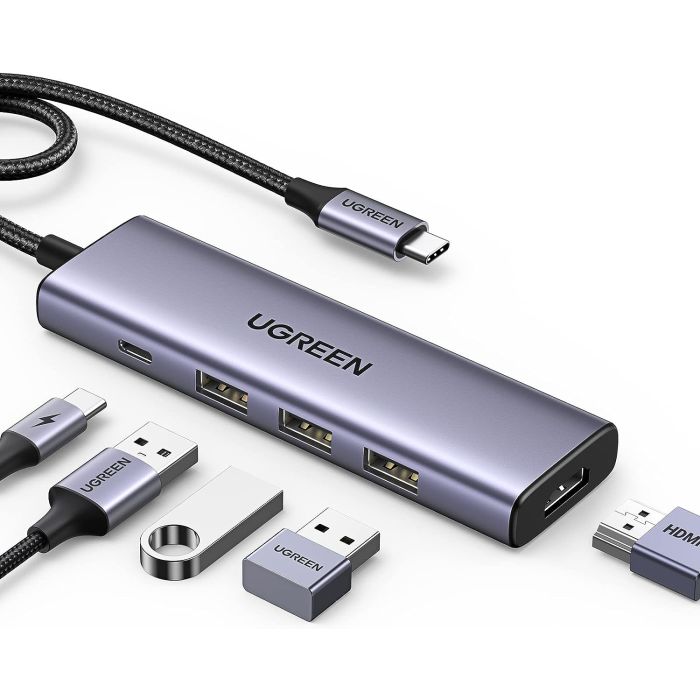 Ugreen 5-v-1 USB-C Hub (100 W PD, 4K@30Hz HDMI)