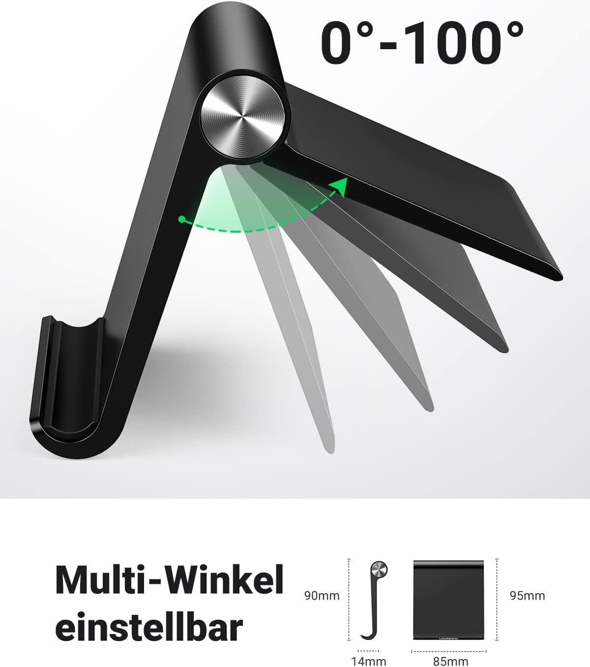 Ugreen stojalo za telefon, črno - 50747