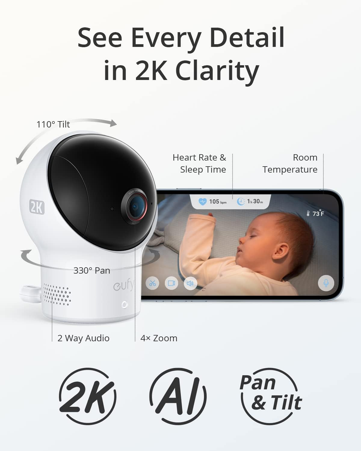 Eufy Security Baby S340 Pametna Nogavica za dojenčka