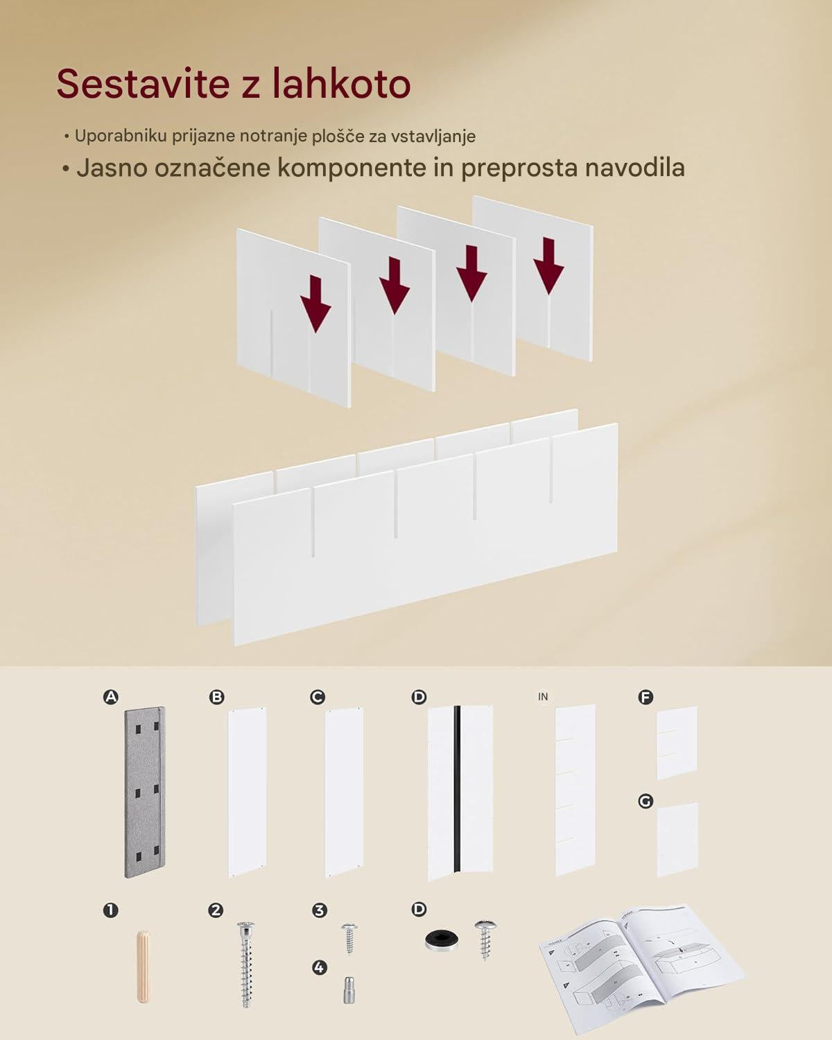 VASAGLE klop za čevlje z mehko blazino 30 x 105 x 48 cm, bela