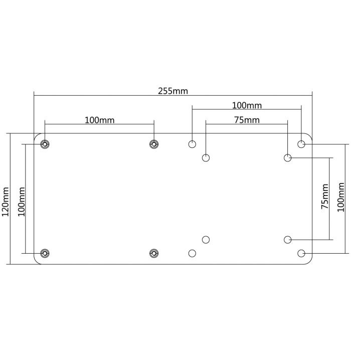 Icy Box IB-MSA103-VM VESA nosilec za Intel NUC računalnike 75x75 in 100x100mm