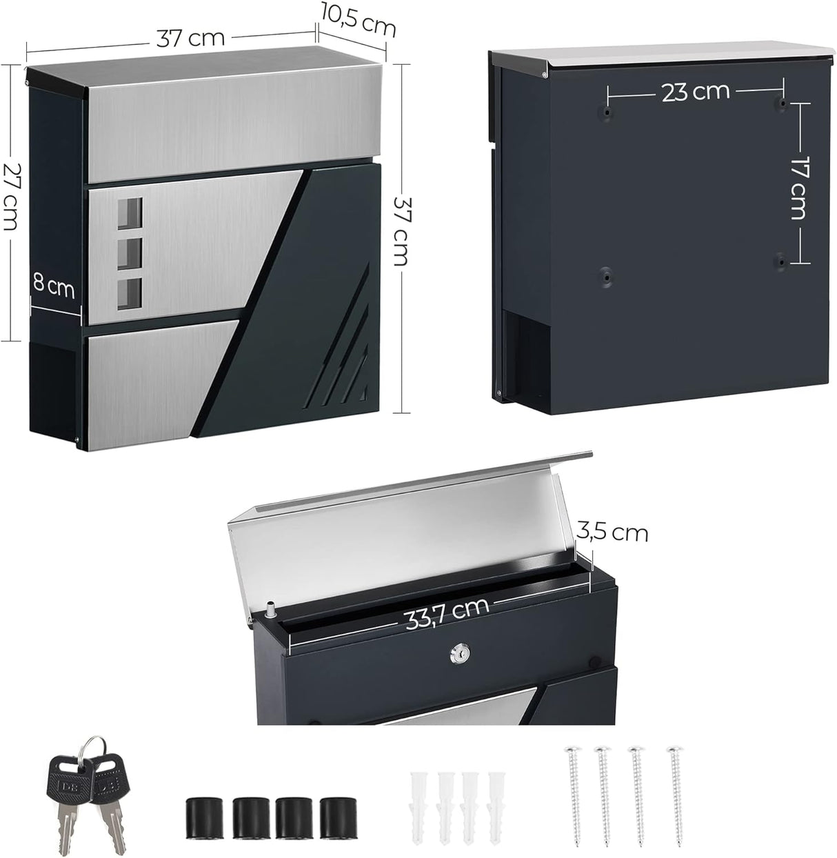 SONGMICS poštni nabiralnik GMB053G01