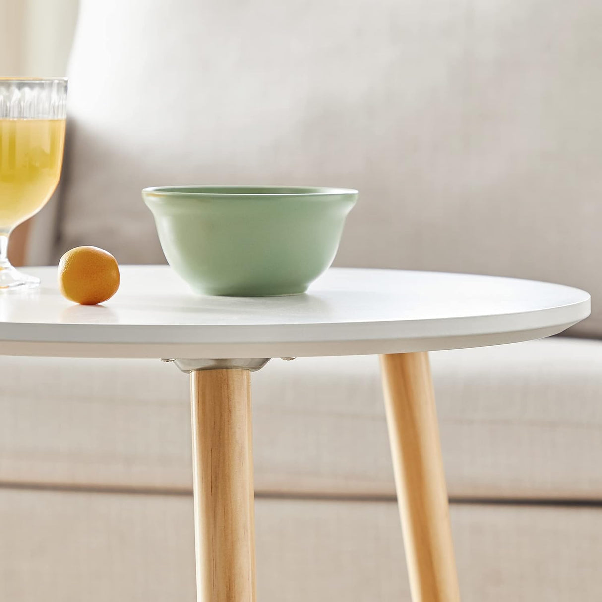 SONGMICS Miza 2X za dnevni prostor 45 x 50 x 45cm bela, LET07WN