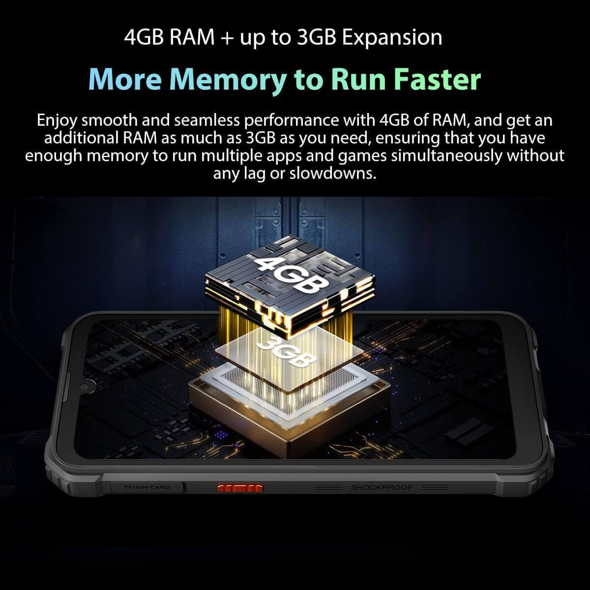 Blackview pametni robustni telefon BV5300 PRO 4/64GB, oranžen