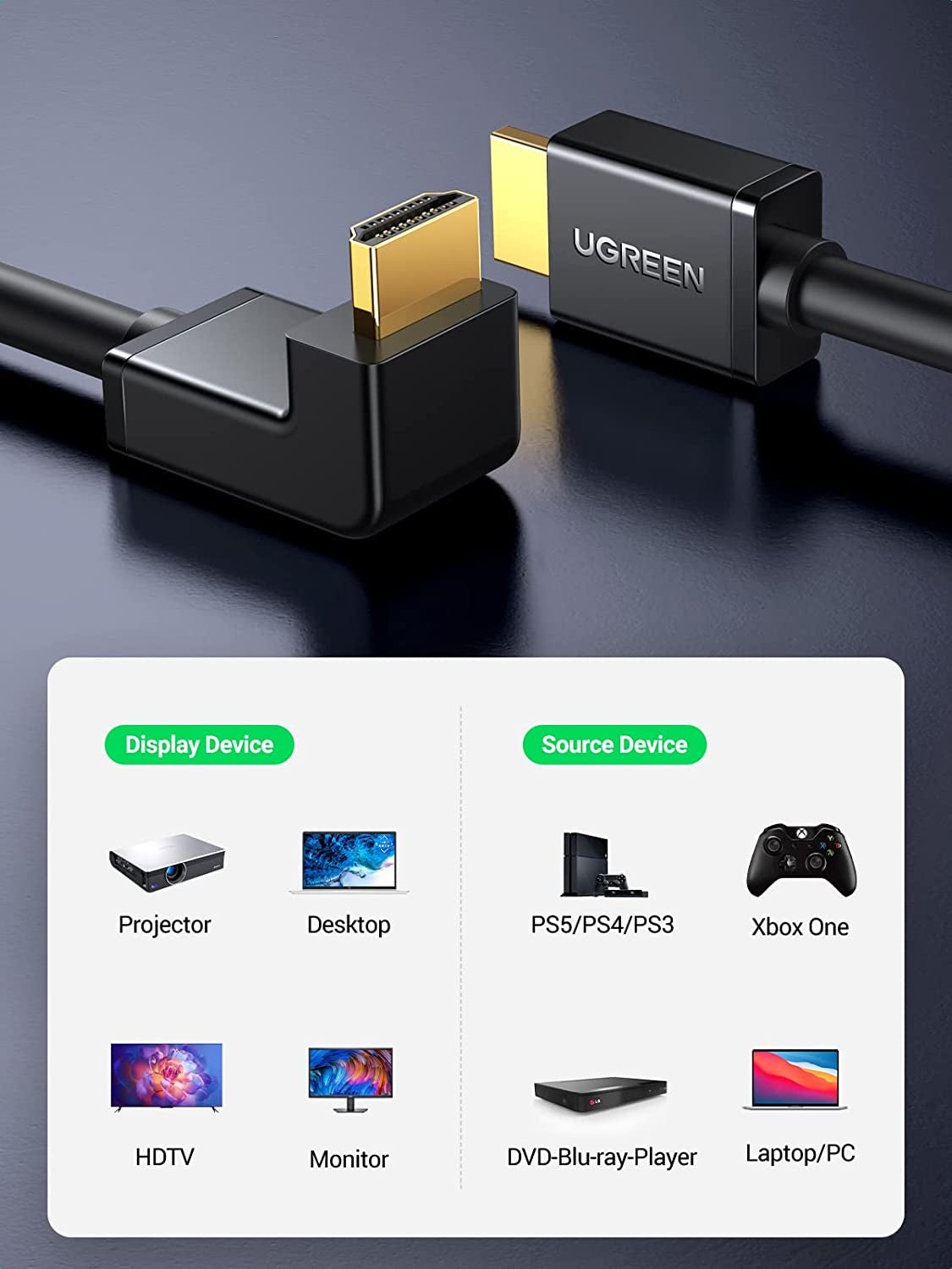 Ugreen kotni HDMI kabel 4K - 1M