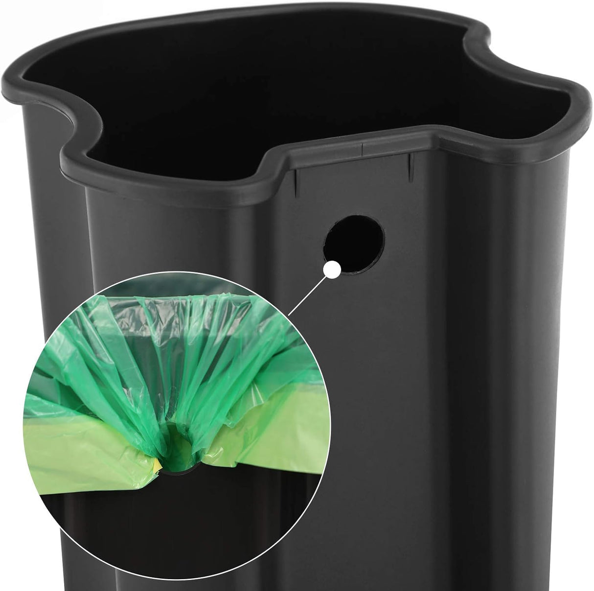 SONGMICS 5-litrski pedalni koš iz jekla siv