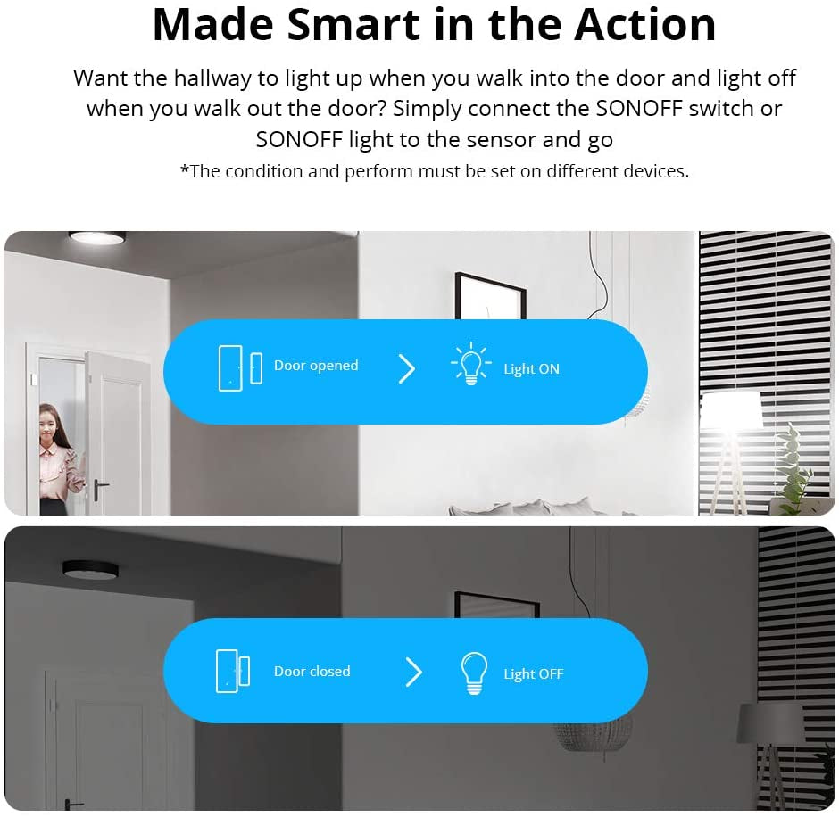 SONOFF senzor za vrata in okna Wi-Fi DW2 WiFi