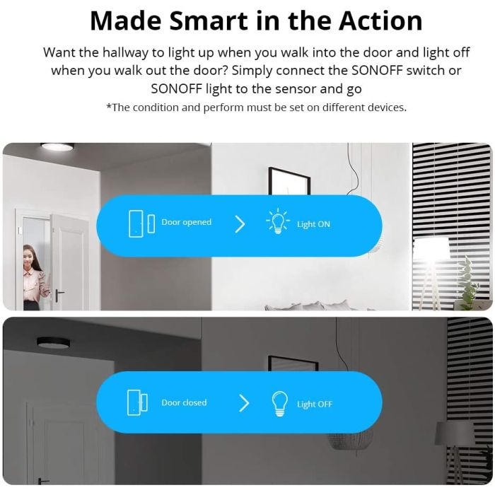 SONOFF senzor za vrata in okna Wi-Fi DW2 WiFi
