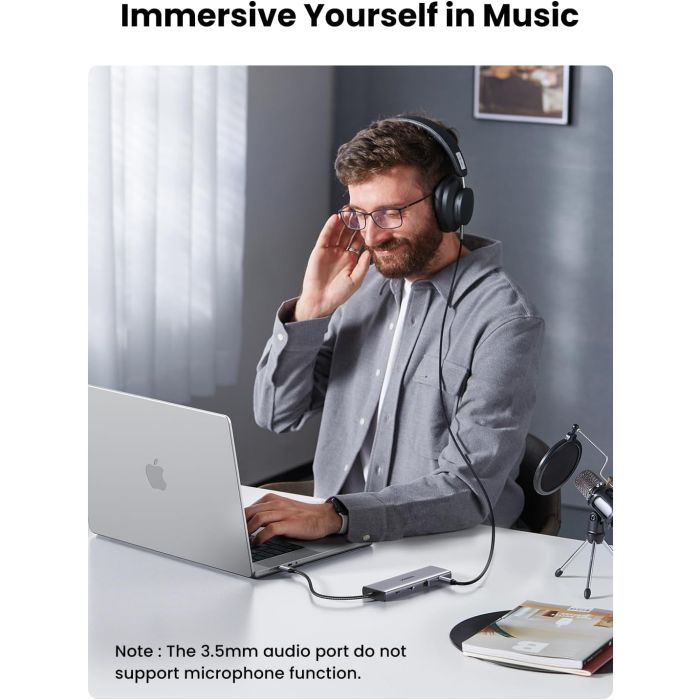 UGREEN USB C Hub, 10-v-1 USB-C z dvojnim izhodom za zaslon 4K HDMI & VGA, 100W PD