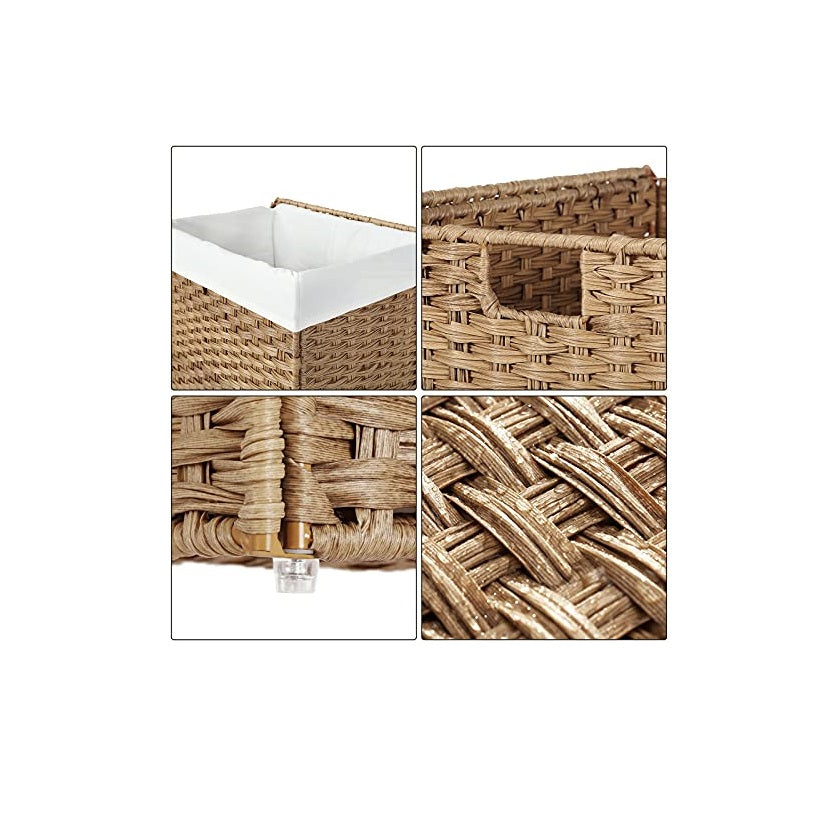 SONGMICS Košara za perilo Ratan 90L naravna, LCB51NL