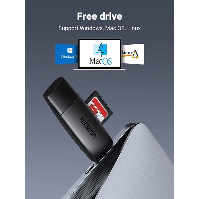 Ugreen USB 3.0 + USB-C OTG čitalec kartic