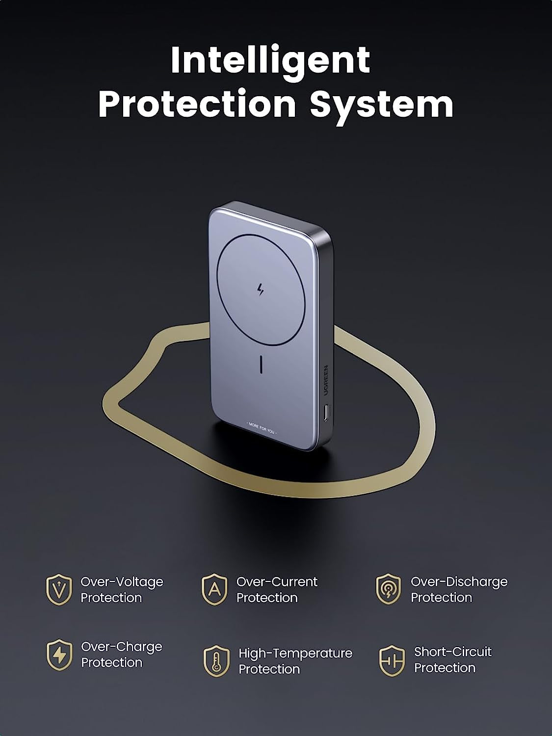 Ugreen magnetna baterija z zložljivim stojalom 10.000mAh PD 20w