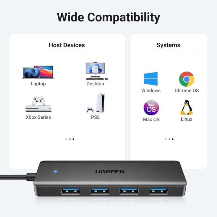 Ugreen USB 3.0 Hub s 4x USB-A priključki