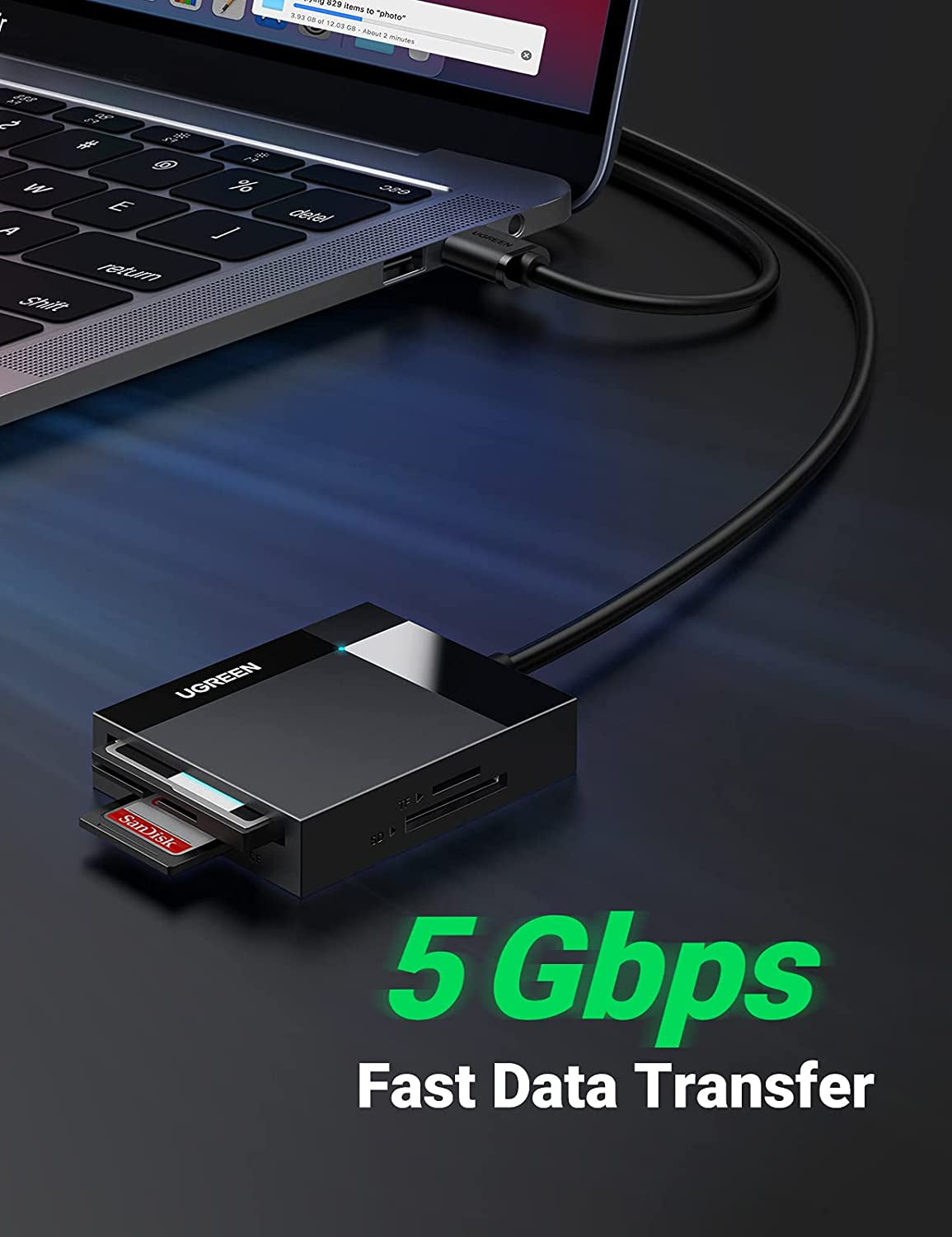 Ugreen Čitalec kartic All-in One 0,5m - box