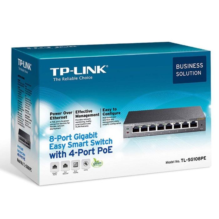 TP-Link 8-Portno Gigabit PoE Easy Smart Managed stikalo
