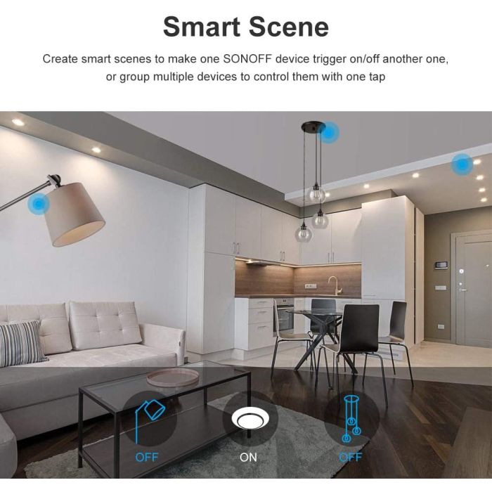 SONOFF pametno stensko stikalo Wi-Fi + RF433 trojno T1EU3C-TX