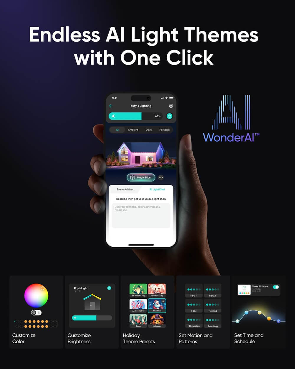 Anker Eufy E22 zunanje RGB lučke, 30m