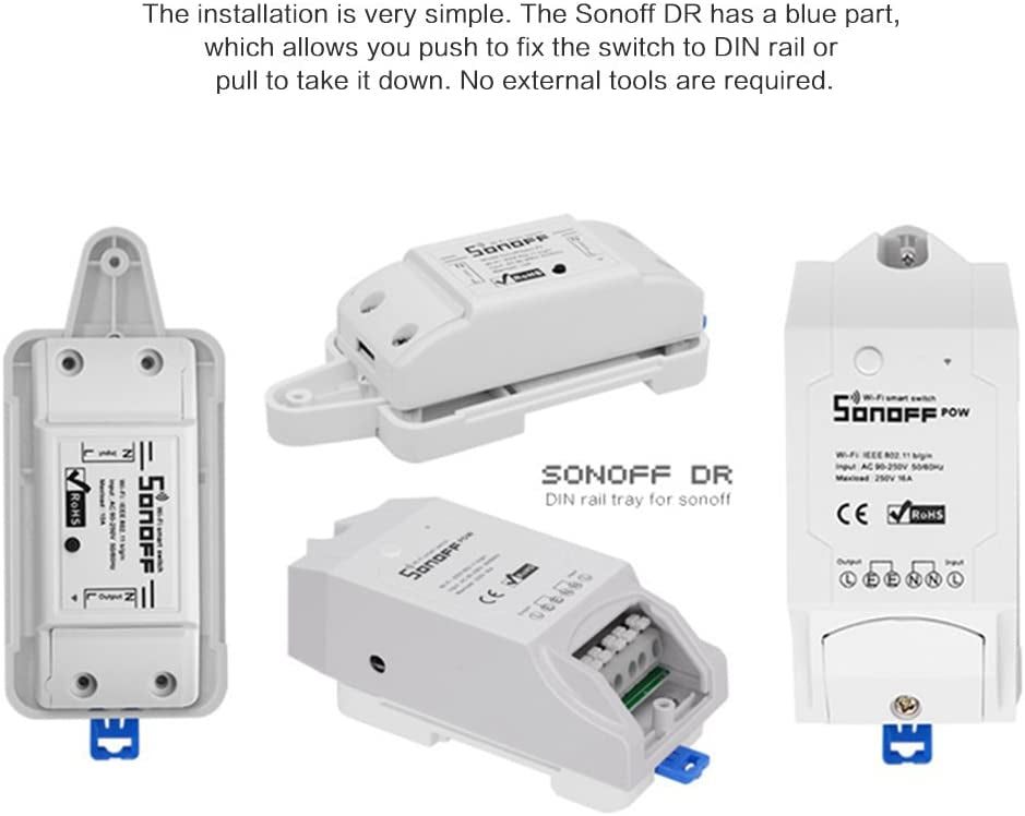 SONOFF DR DIN stenski nosilec za pametno stikalo
