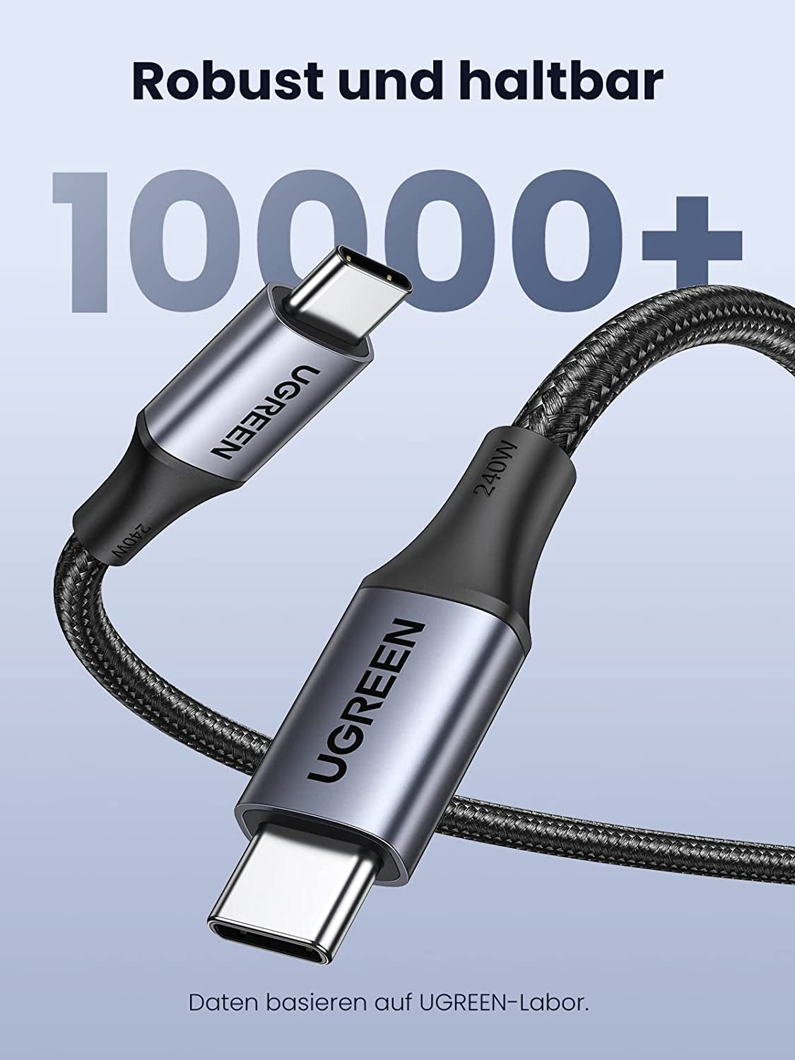 UGREEN 240W USB-C v USB-C polnilni kabel, 2M
