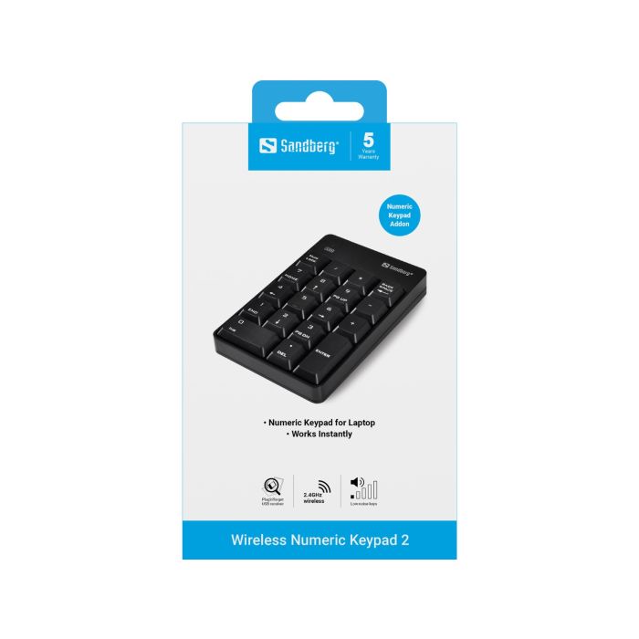 Sandberg Wireless Numeric Keypad 2 brezžična številčna tipkovnica
