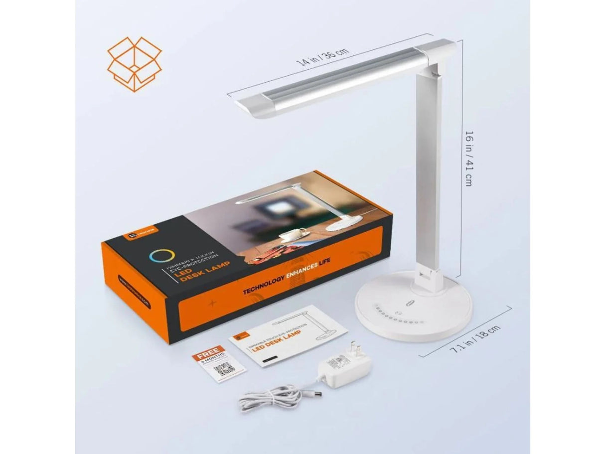 Taotronics LED namizna svetilka 13 pisarniška miza 35-modne svetilke s stabilnim USB priključkom za polnjenje in upravljanjem na dotik