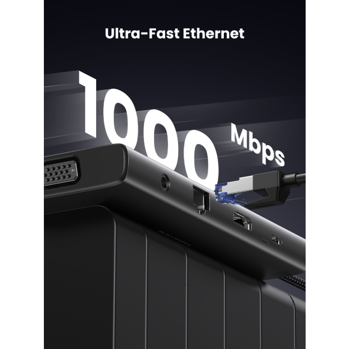 Ugreen 11v1 USB-C priklopna postaja s 100W PD vhodom