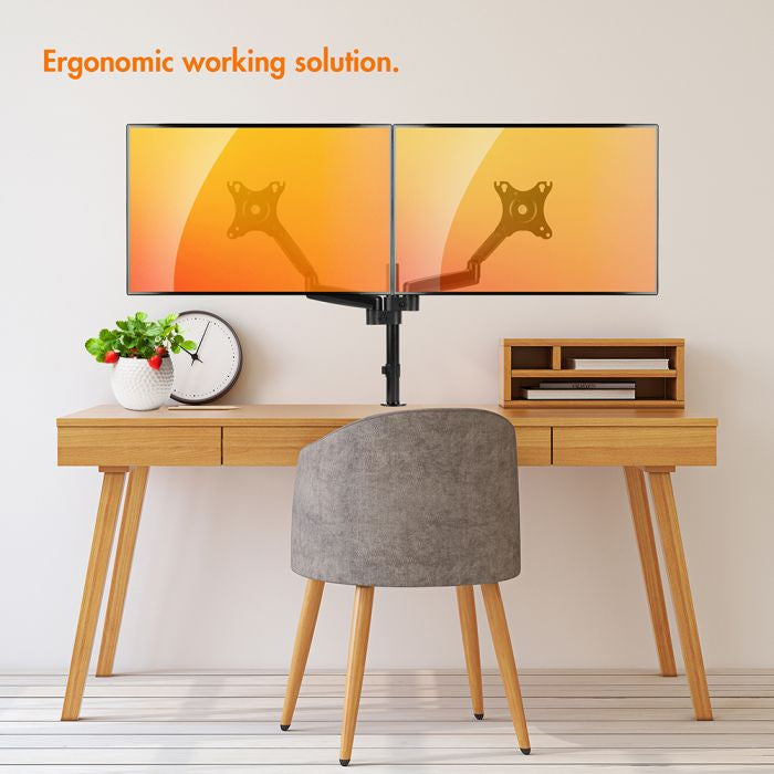 VonHaus dvojni nosilec za monitor do diagonale 32'', plinski drog