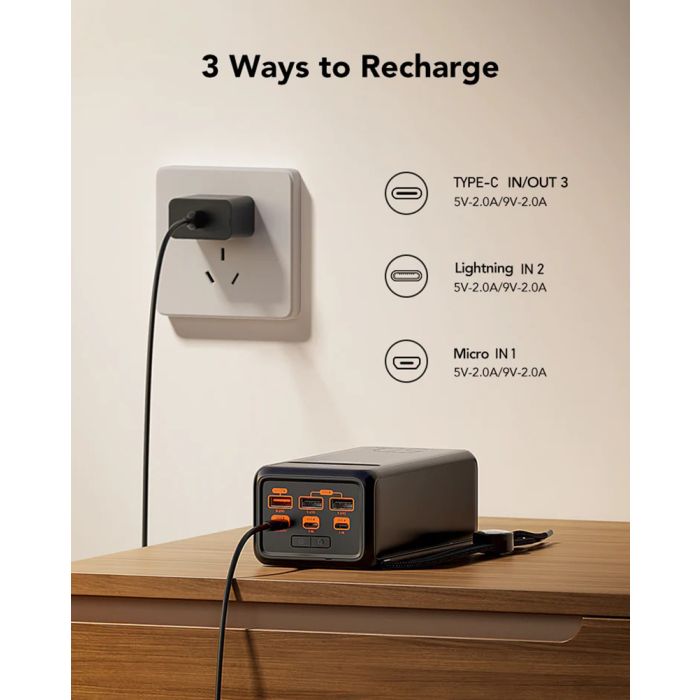 VEGER prenosna baterija Tank Lite 50000 mAh, črna