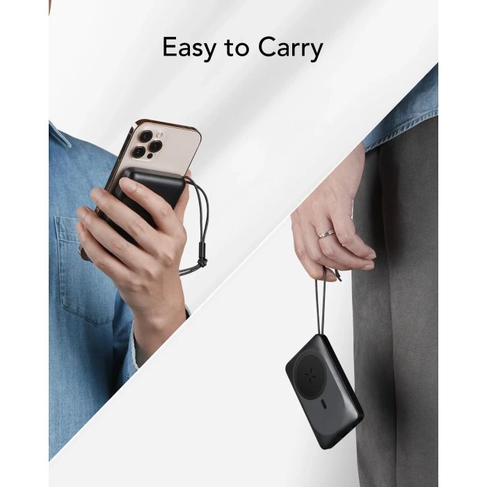 VEGER prenosna baterija MagOn 10000 mAh, črna