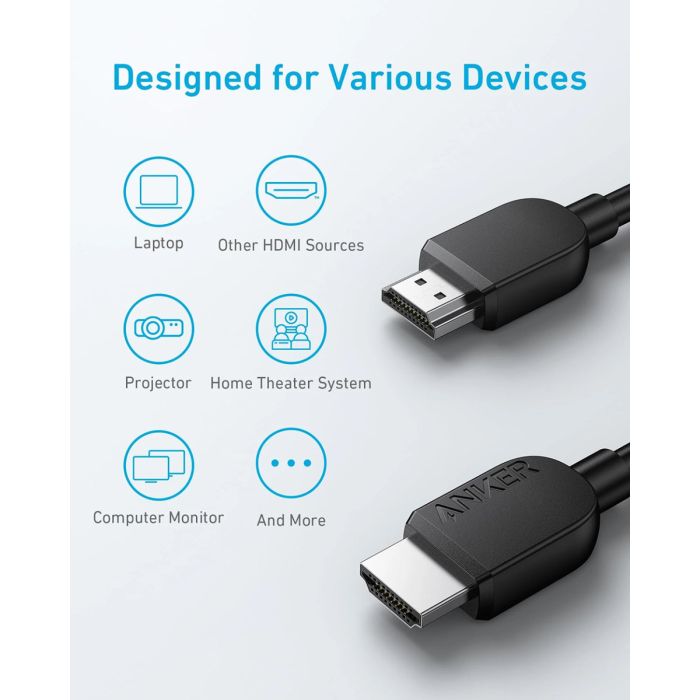 Anker HDMI 2.1 kabel, 8K, 1,8m