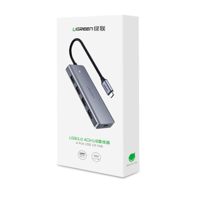 Ugreen Hub USB-C 4 portni - box
