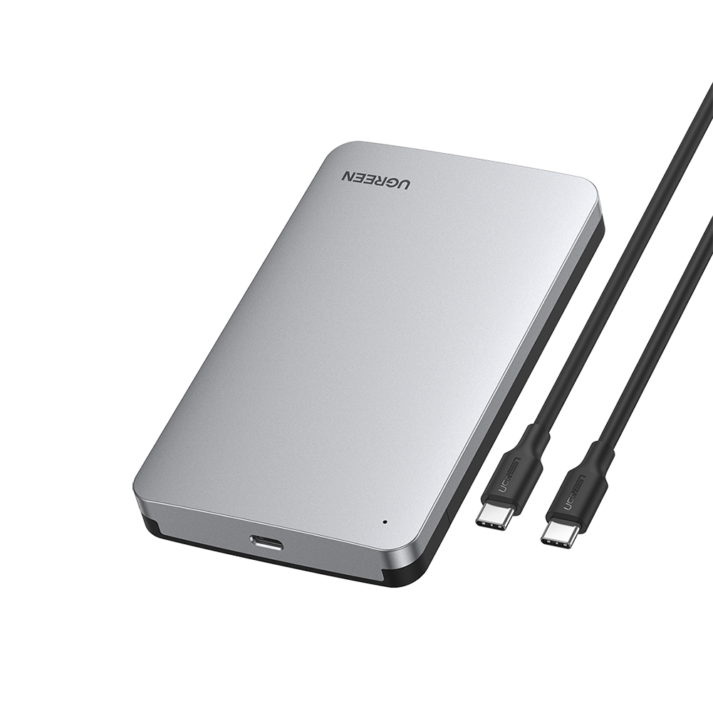 Ugreen 2.5'' SATA ohišje za disk srebrn - box