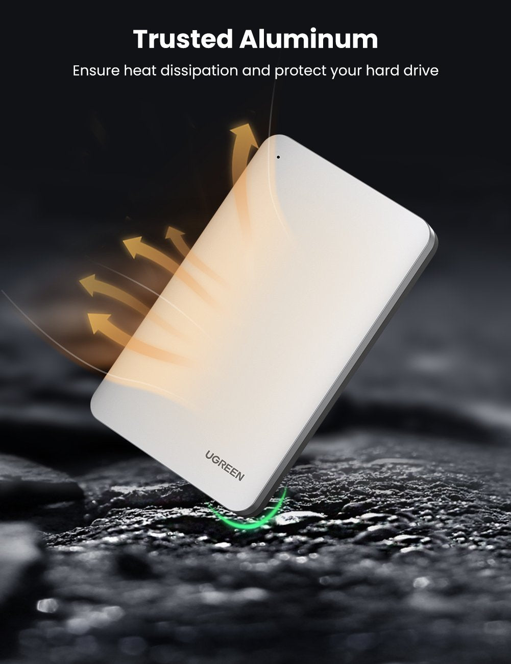 Ugreen 2.5'' SATA ohišje za disk srebrn - box