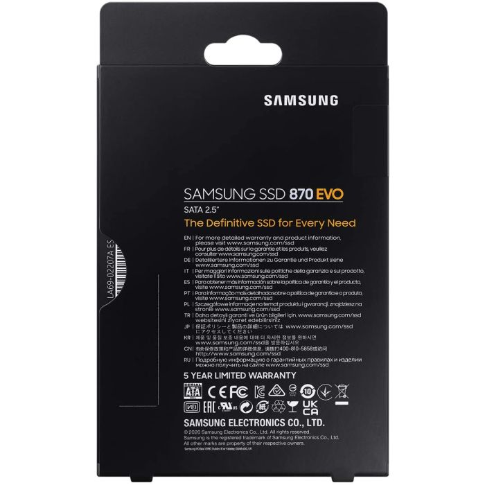 Samsung 250GB 870 EVO SSD SATA3 2.5 disk