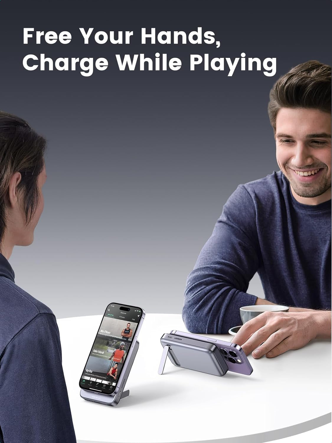 Ugreen magnetna baterija z zložljivim stojalom 10.000mAh PD 20w