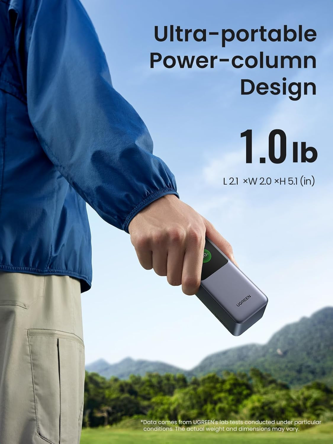 Ugreen prenosna polnilna baterija 20.000mAh, 130W s pametnim digitalnim zaslonom
