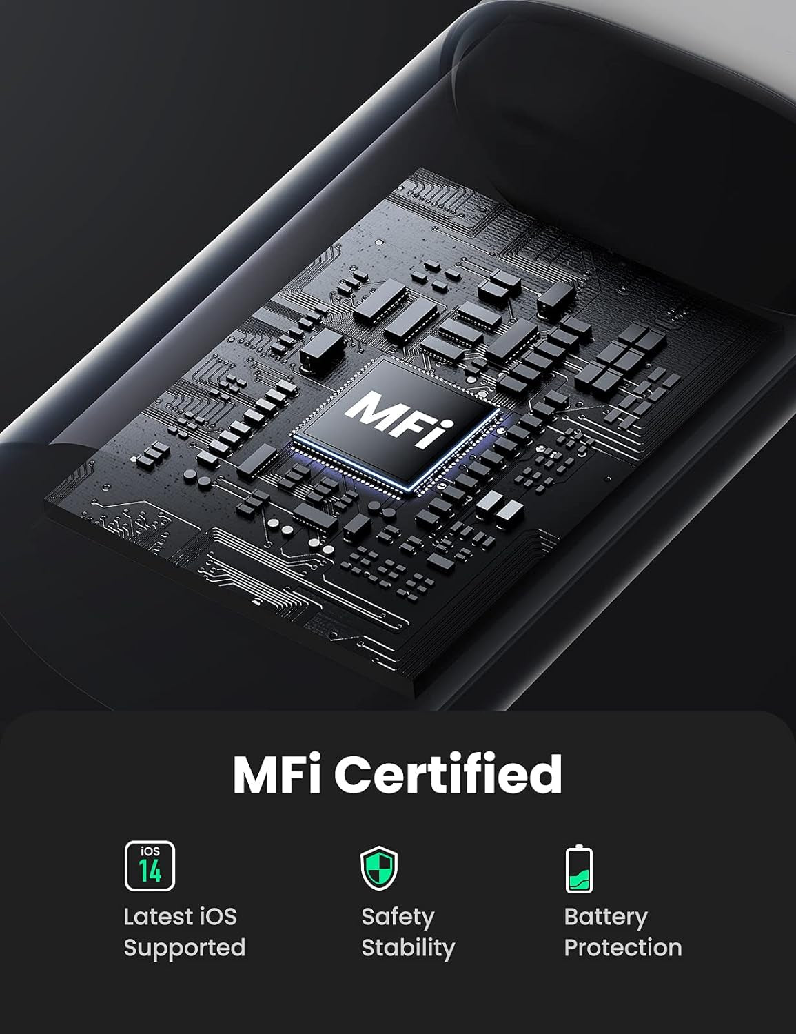 Ugreen USB-C na Lightning kabel srebrn 2m