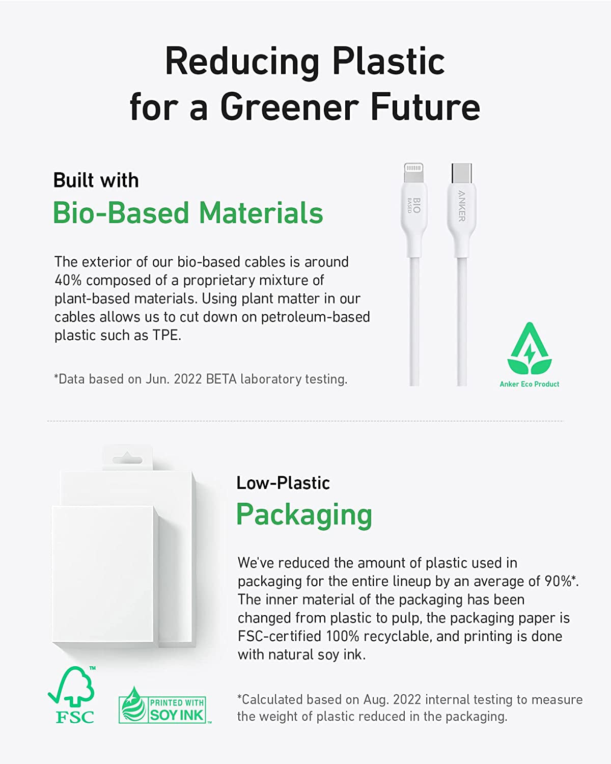 Anker 541 BIO USBC-LTG 0,9m kabel bel