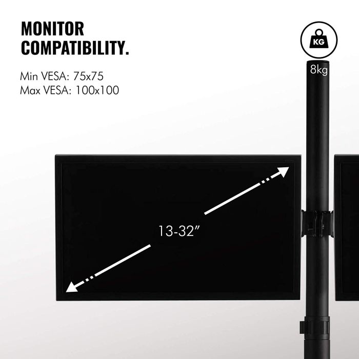 VonHaus namizni nosilec za 4 monitorje do 32