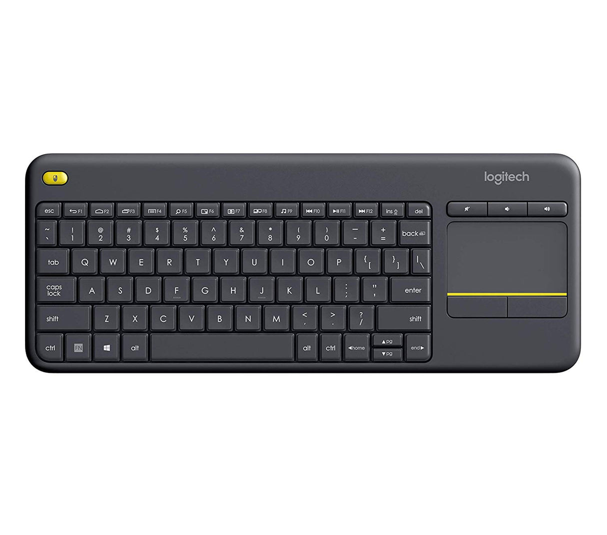 Brezžična tipkovnica Logitech K400 Plus Wireless Touch črna (Unifying, SLO gravura)