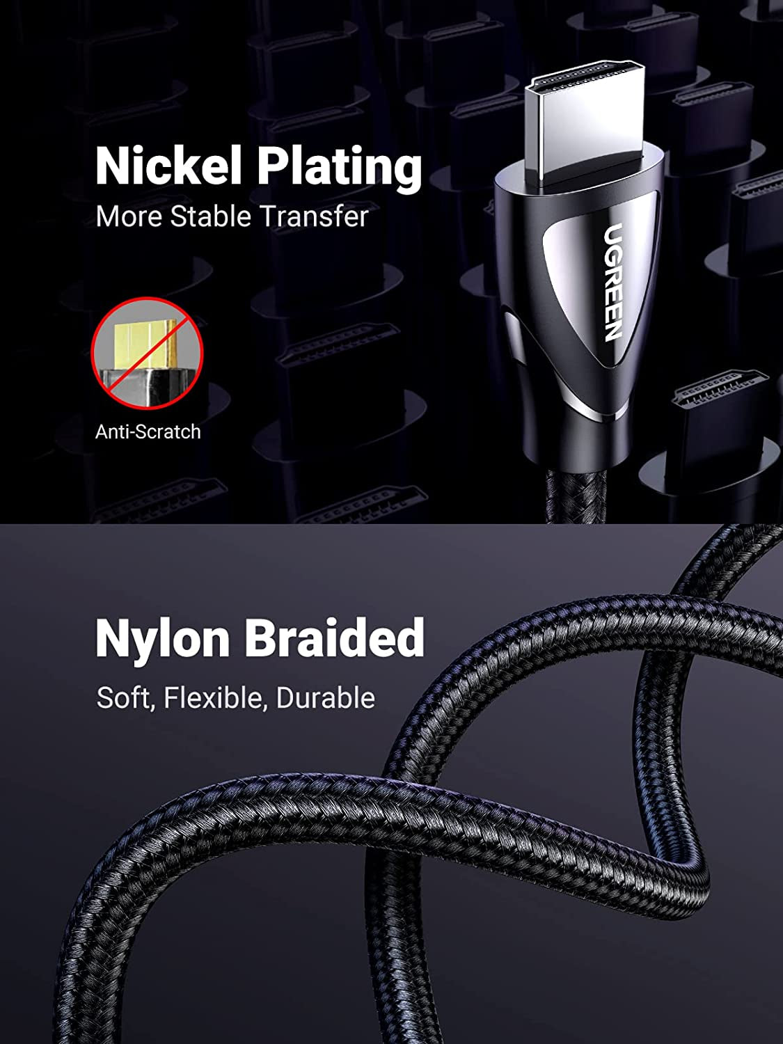 Ugreen 8K HDMI kabel 2.1 8K@60Hz 4K@120Hz, 1M - box