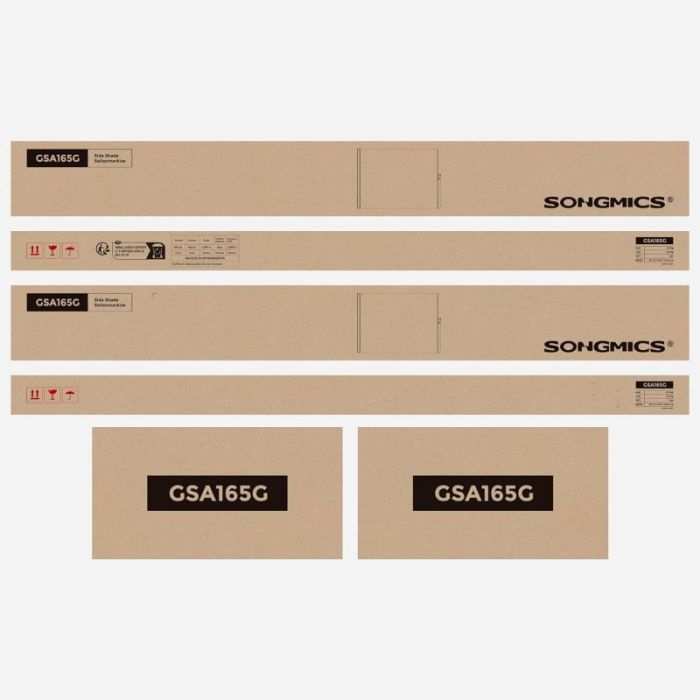 SONGMICS Stranski senčnik 160 x 350 cm antracit, GSA165G02