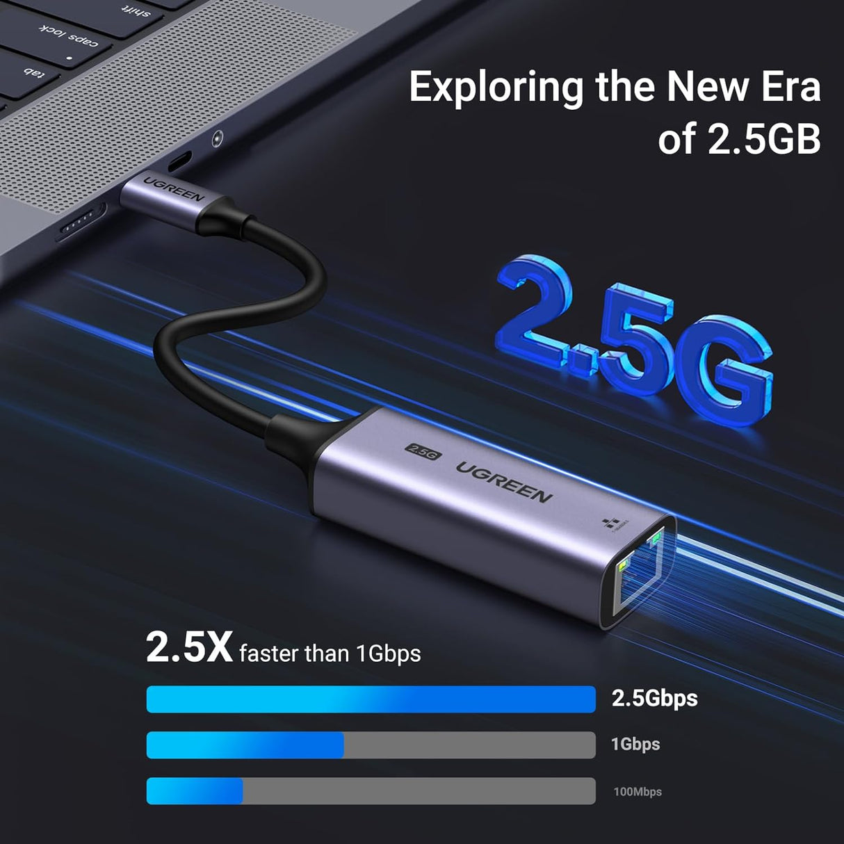 Ugreen USB-C 2.5G mrežni adapter 2.5Gbps