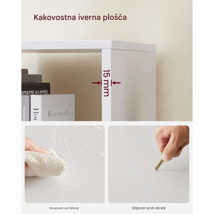 VASAGLE omara ali regal s 10 odprtimi predali, bela