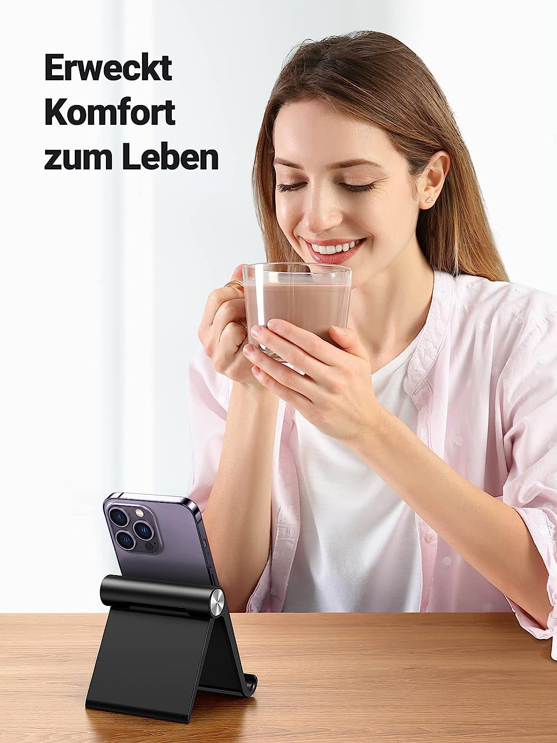 Ugreen stojalo za telefon, črno - 50747