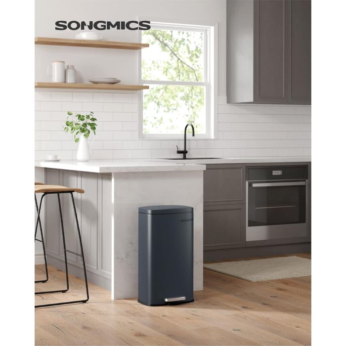 SONGMICS Kuhinjski koš za smeti, 30 litrov siv