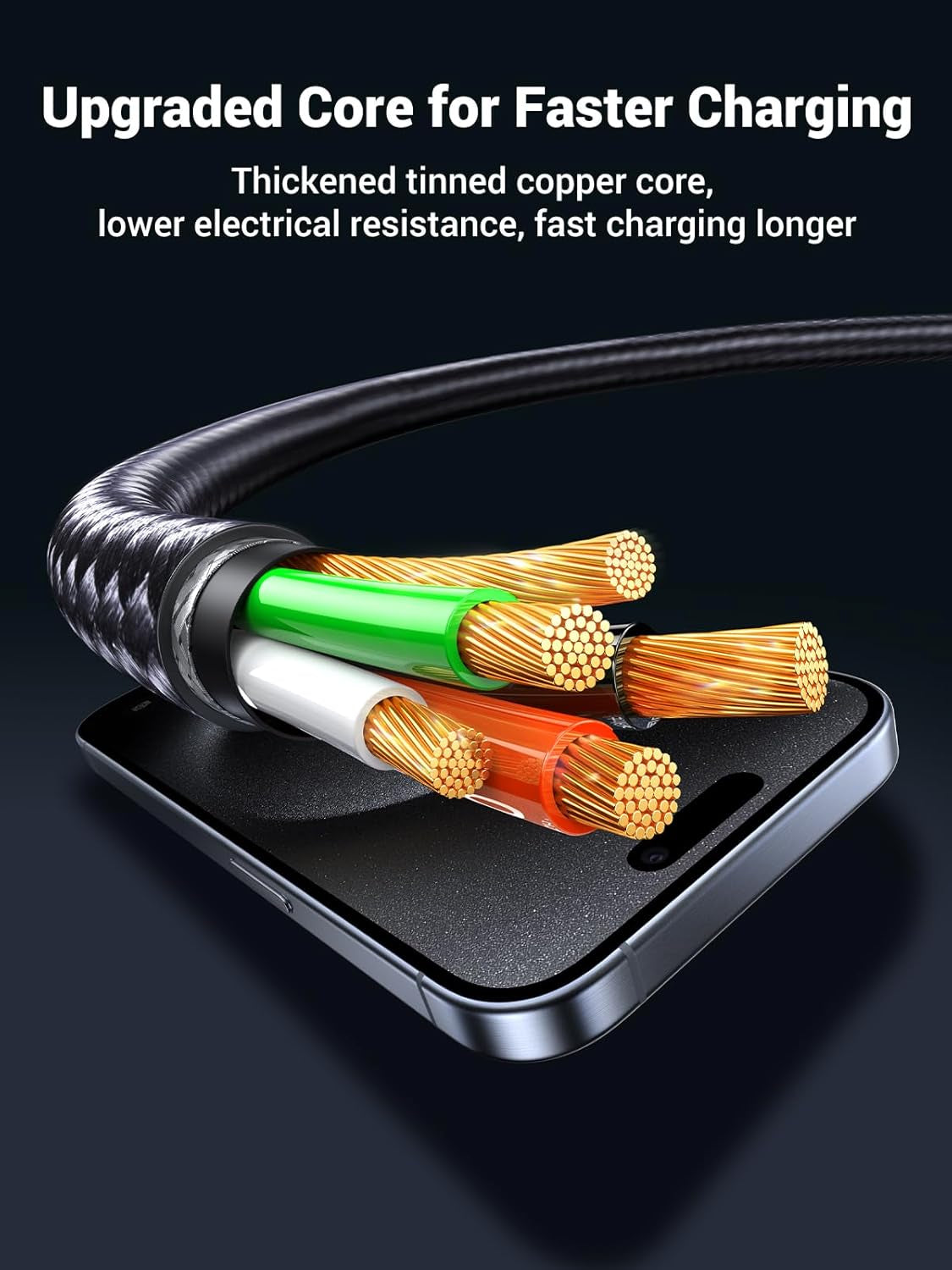 Ugreen 2v1 dvojni USB-C polnilni kabel s 100W