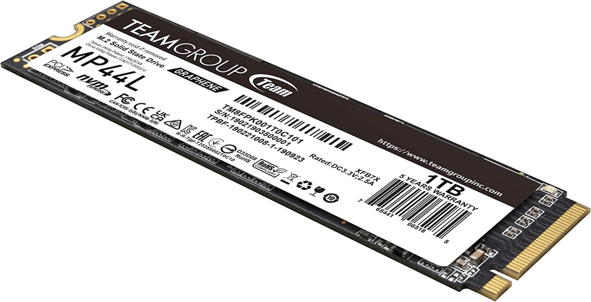 Teamgroup 1TB M.2 NVMe SSD MP44L 5000/4500 MB/s 2280