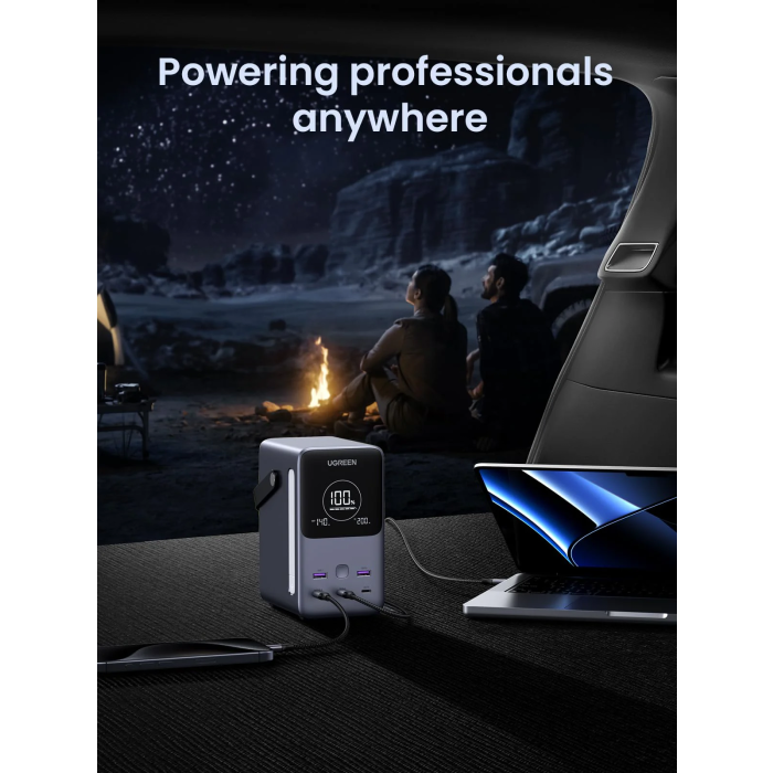 Ugreen prenosna polnilna baterija 48.000mAh, 300W s pametnim digitalnim zaslonom