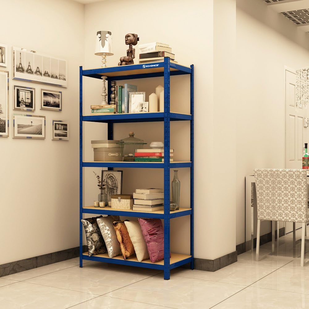 SONGMICS Regal 150 x 75 x 30 cm rjavo-moder,GLR30Q